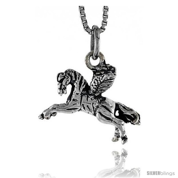 Sterling Silver Pegasus Pendant, 3/4 in  - $40.85