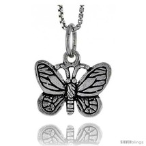Sterling Silver Butterfly Pendant, 1/2 in  - £31.71 GBP