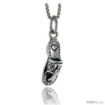 Sterling Silver Slipper Pendant, 5/8 in  - £29.96 GBP