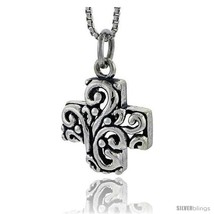 Sterling Silver Cross Pendant, 5/8 in  - $50.75