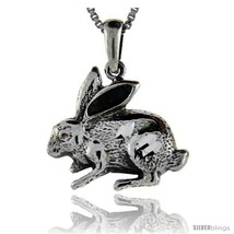 Sterling Silver Rabbit Pendant, 1 in  - £33.75 GBP