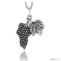 Sterling Silver Grapes Pendant, 7/8 in  - £37.41 GBP