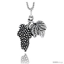 Sterling Silver Grapes Pendant, 7/8 in  - £36.82 GBP