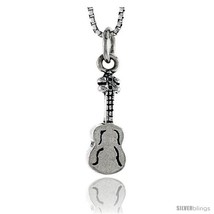 Sterling Silver Guitar Pendant, 5/8 in  - £30.94 GBP
