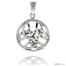 Sterling Silver Celtic Knot Pendant, 1 in -Style  - £44.64 GBP