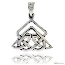 Sterling Silver Celtic Knot Pendant, 1 in -Style  - £49.42 GBP