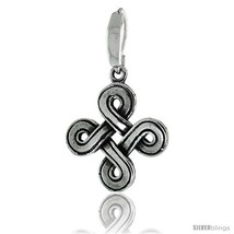 Sterling Silver Celtic Knot Pendant, 1 1/8 in -Style  - £51.18 GBP
