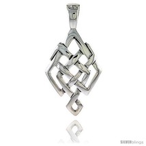 Sterling Silver Celtic Knot Pendant, 1 5/8  - £51.82 GBP