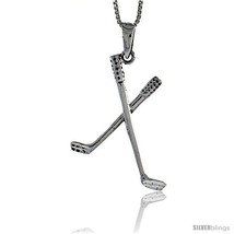 Sterling Silver Golf Clubs Pendant, 1 1/2  - £31.66 GBP