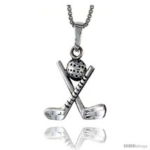 Sterling Silver Golf Club with Ball Pendant, 1 1/16 in -Style  - £27.28 GBP