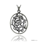 Sterling Silver Celtic Dragon Pendant, 2 in  - £105.72 GBP