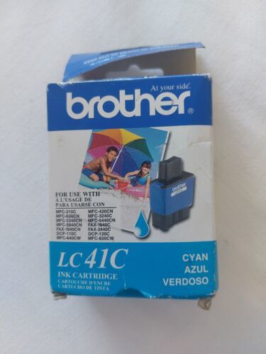 Primary image for NEW Genuine Brother LC41C Cyan Ink Cartridge for MFC-820CW DCP-110C FAX-2240C