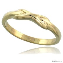Size 6.5 - 14k Gold Crisscross Ribbon Ring, 1/8in  (3mm)  - £213.06 GBP
