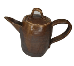 Decorative Brown Clay Pottery Pot Pitcher Planter Teapot Kettle Yellowstone - £24.09 GBP