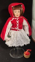 Danbury Mint &quot;LITTLE RED RIDING HOOD&quot; 11.5 in. Porcelain Storybook Doll ... - $19.80