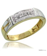 Size 6.5 - 10k Yellow Gold Ladies&#39; Diamond Wedding Band, 3/16 in wide -S... - £185.09 GBP