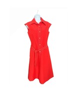 Vintage R&amp;K Original Button Front A-line Knee length Sleeveless Belted S... - $67.73 CAD