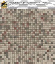 Dungeon Flooring Design 030 Stone Tile 1 DIY 28mm Miniature Decals - £4.66 GBP