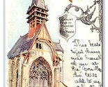 Chiesa San Julien Di Minstrels Vecchio Parigi Francia Unp Udb Cartolina C19 - $6.10
