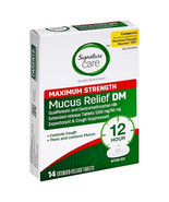 SIGNATURE CARE Maximum Strength Mucus Relief DM 12 hour Exp 03/2026 - $11.87