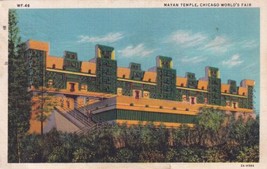 Mayan Temple Chicago World&#39;s Fair Illinois IL 1933 Marthasville MO Postcard C49 - £2.38 GBP