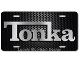 Tonka Inspired Art Gray on Mesh FLAT Aluminum Novelty Auto License Tag P... - £14.21 GBP