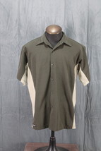 Vintage Skateboard Button Down Shirt - Boardroom Vancouver Green and Tan... - $55.00