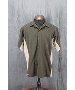 Vintage Skateboard Button Down Shirt - Boardroom Vancouver Green and Tan... - $55.00