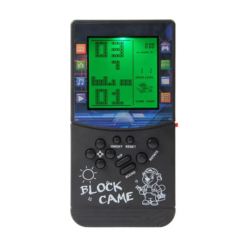 Green light large screen Brick game console built-in classic puzzle 999 ... - $27.88