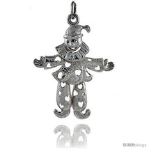 Sterling Silver High Polished Small Movable Clown Pendant -Style  - £25.96 GBP