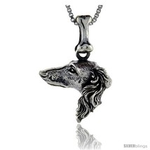 Sterling Silver Borzoi Dog Pendant -Style  - £18.02 GBP