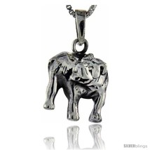 Sterling Silver Bulldog Pendant, 1 in  - $46.12