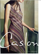 2001 Caslon Original Magazine Print Ad Sexy Brunette Fashion - $12.55