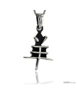 Sterling Silver Chinese Character for the Year of the GOAT Horoscope Charm, 1  - $50.45