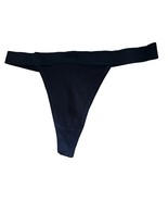 SKIMS Kim Kardashian Cotton Rib Mid-Rise Thong Panty Navy Blue Women&#39;s S... - $11.75