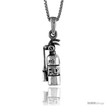 Sterling Silver Fire Extinguisher Pendant, 3/4  - $49.73