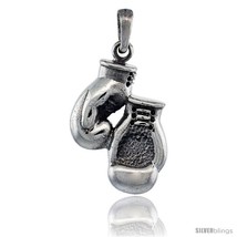 Sterling Silver Boxing Gloves Pendant, 1 in  - $69.12