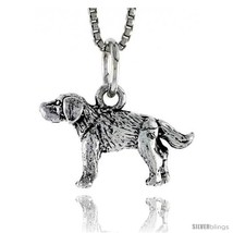 Sterling Silver Wire Fox Terrier Pendant, 3/4 in  - £34.44 GBP