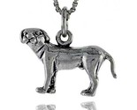 Sterling silver anatolian shepherd dog pendant 34 in wide thumb155 crop