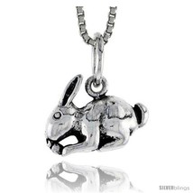 Sterling Silver Rabbit Pendant, 1/2 in  - £39.63 GBP