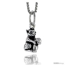 Sterling Silver Squirrel Pendant, 1/2 in tall -Style  - £39.75 GBP