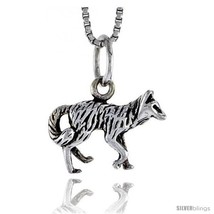 Sterling Silver Fox Pendant, 5/8 in  - £33.22 GBP