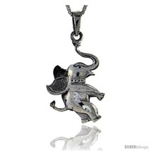 Sterling Silver Circus Elephant Pendant, 1 in  - £37.73 GBP