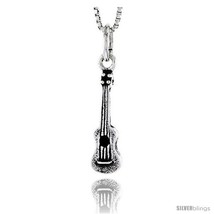 Sterling Silver Guitar Pendant, 3/4 in  - £27.59 GBP
