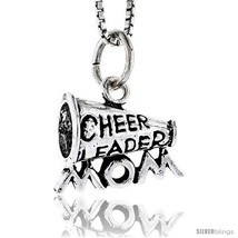 Sterling Silver Cheerleader Mom Horn Pendant, 1/2 in  - £37.67 GBP