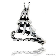 Sterling Silver Rope Knot Pendant, 1 in  - £56.24 GBP