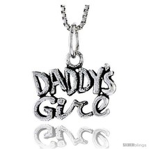 Sterling Silver Daddy&#39;s Girl Talking Pendant, 1/2 in  - £32.20 GBP