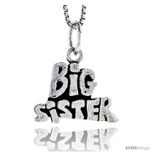 Sterling silver big sister talking pendant 12 in tall thumb200