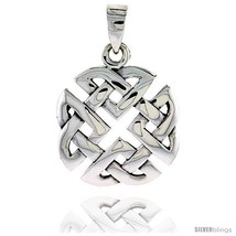 Sterling Silver Celtic Knot Pendant, 1 in -Style  - £32.06 GBP