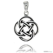 Sterling Silver Celtic Knot Pendant, 3/4 in -Style  - £32.51 GBP